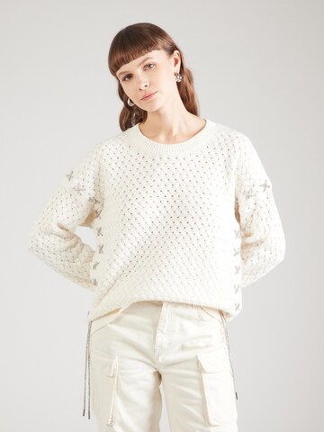 GUESS Trui 'Elliss' in Wit: voorkant