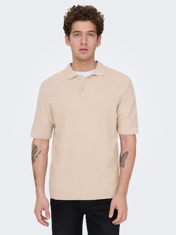 Pull-over 'ONSTony' Only & Sons en beige