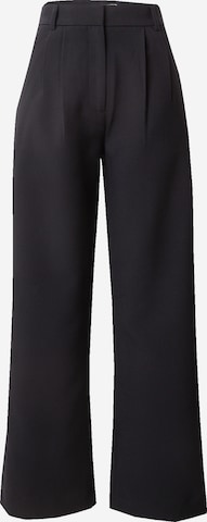 Wide Leg Pantalon à pince Abercrombie & Fitch en noir : devant