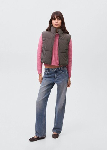 MANGO TEEN Vest 'Bicolor' in Brown
