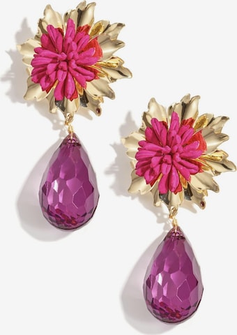Boucles d'oreilles 'MIREILLE' Cala Rose en rose : devant