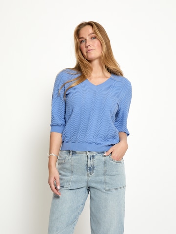 Peppercorn Top 'Ruthia' in Blauw: voorkant