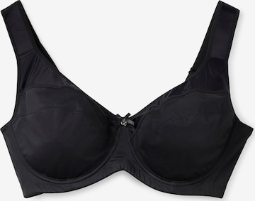 SHEEGO T-shirt Bra in Black: front