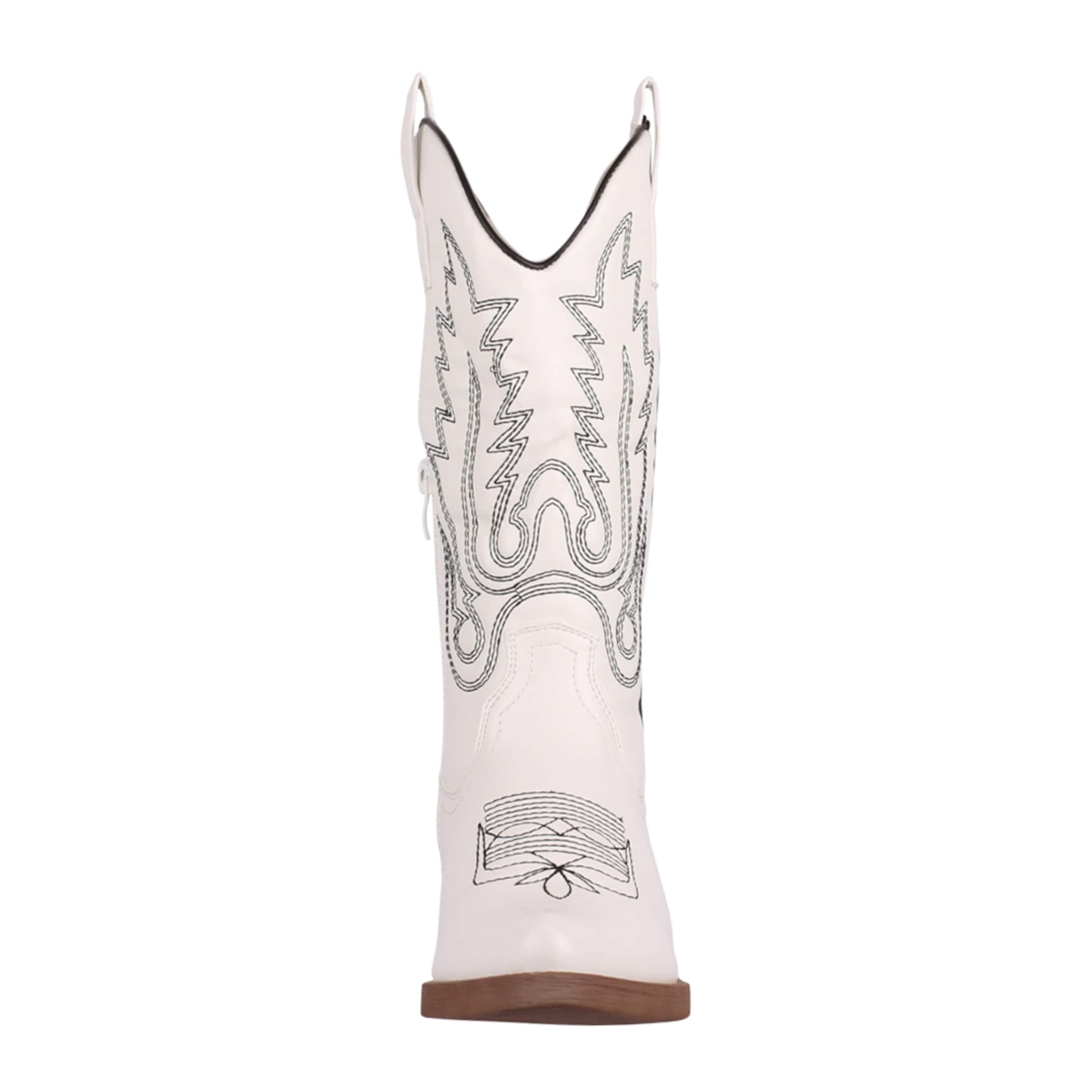 Bottes de cowboy Elara en blanc