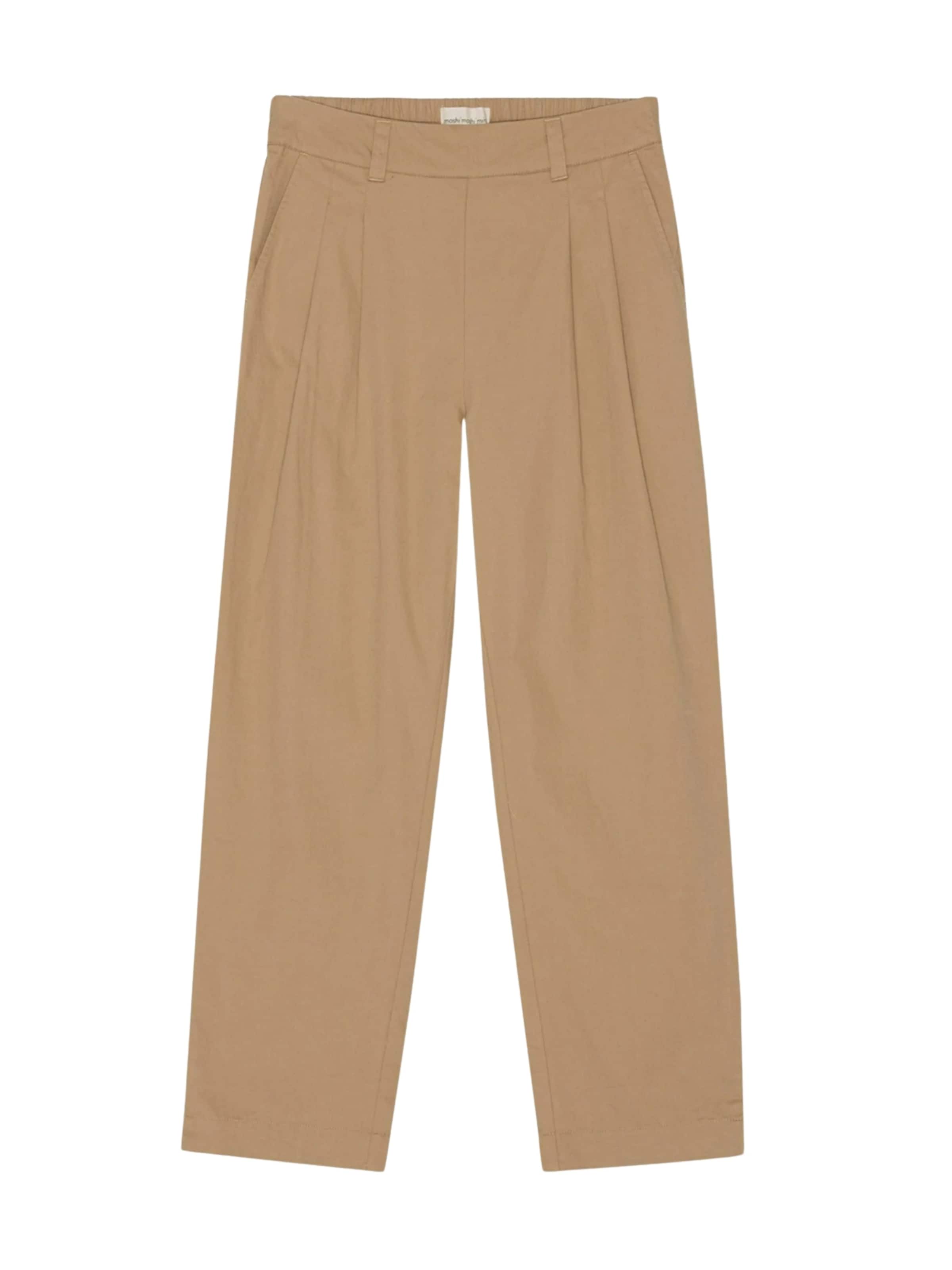 Loosefit Pantaloni con pieghe 'Daily' di moshi moshi mind in beige: frontale