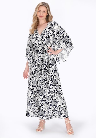 Robe Usha en bleu : devant