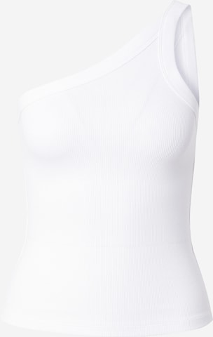 balta Abercrombie & Fitch Palaidinė be rankovių: priekis