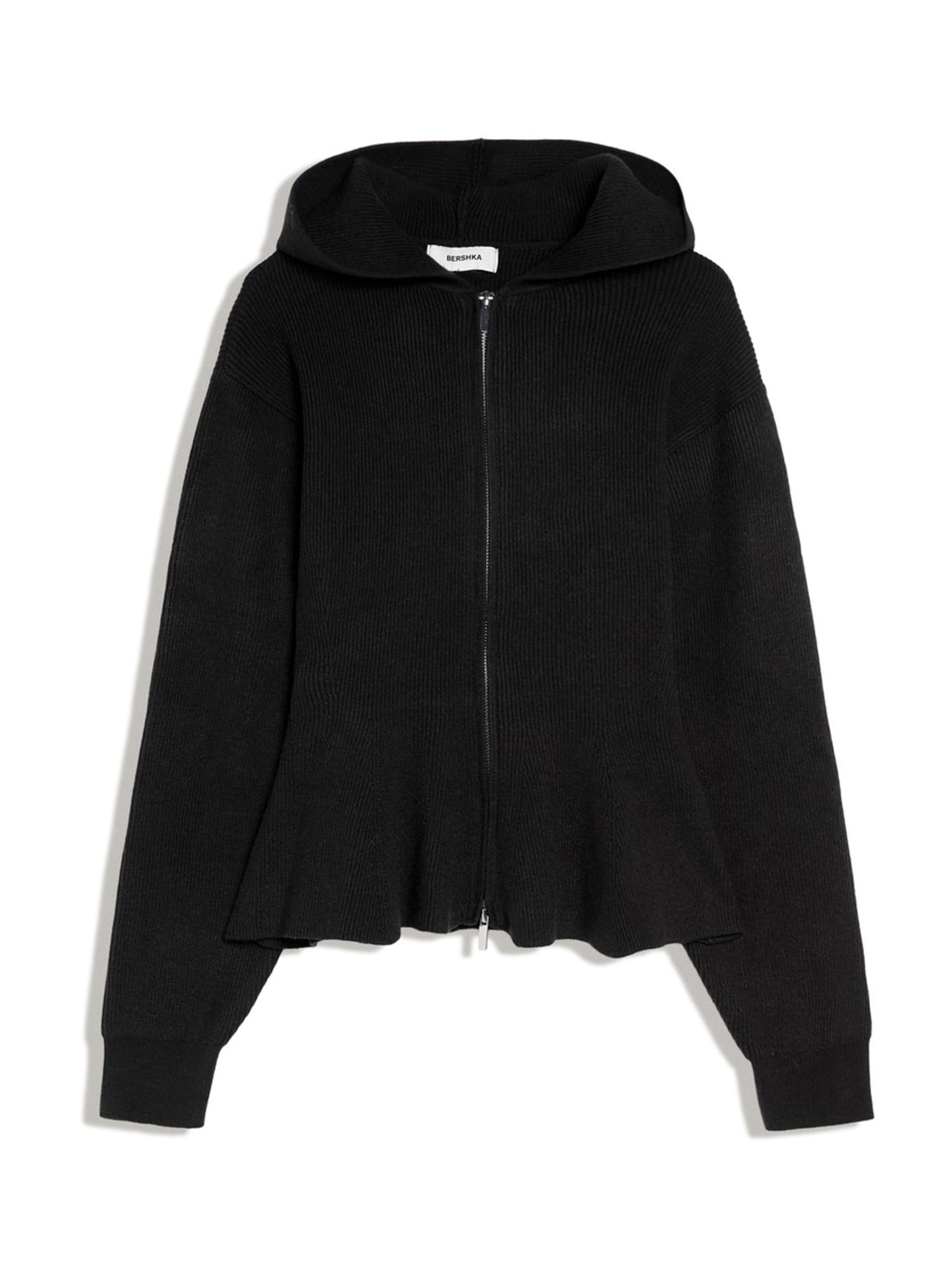 Bershka Strickjacke in XS in schwarz, Produktansicht