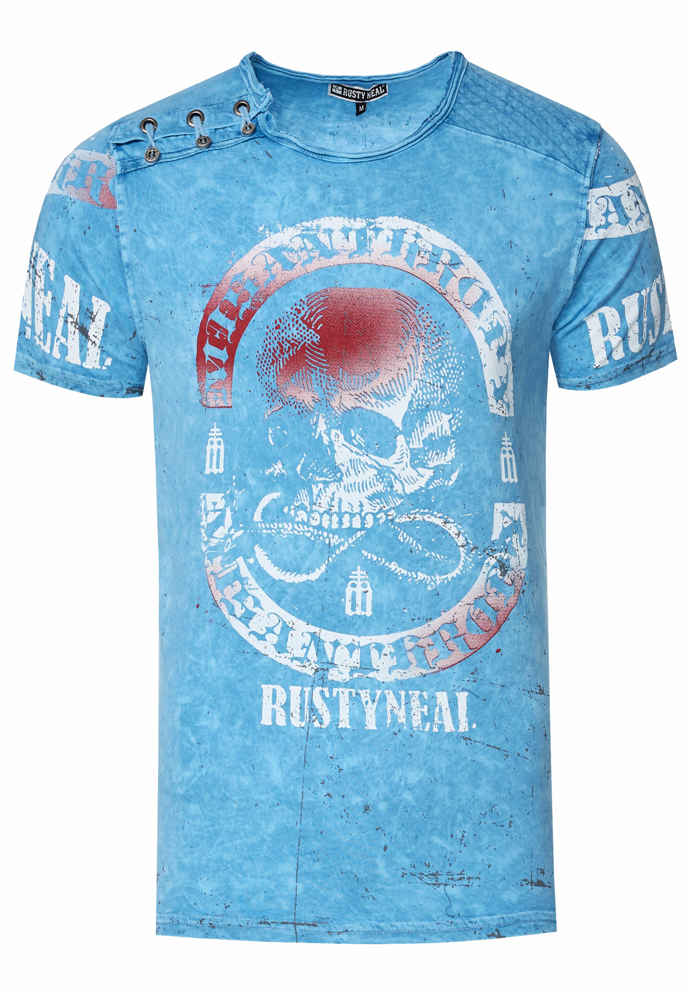 Rusty Neal T-Shirt in Blau: Vorderseite