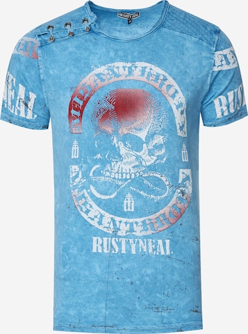 Rusty Neal T-Shirt in Blau: Vorderseite