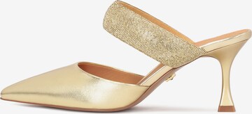 Kazar Mules in Gold: front