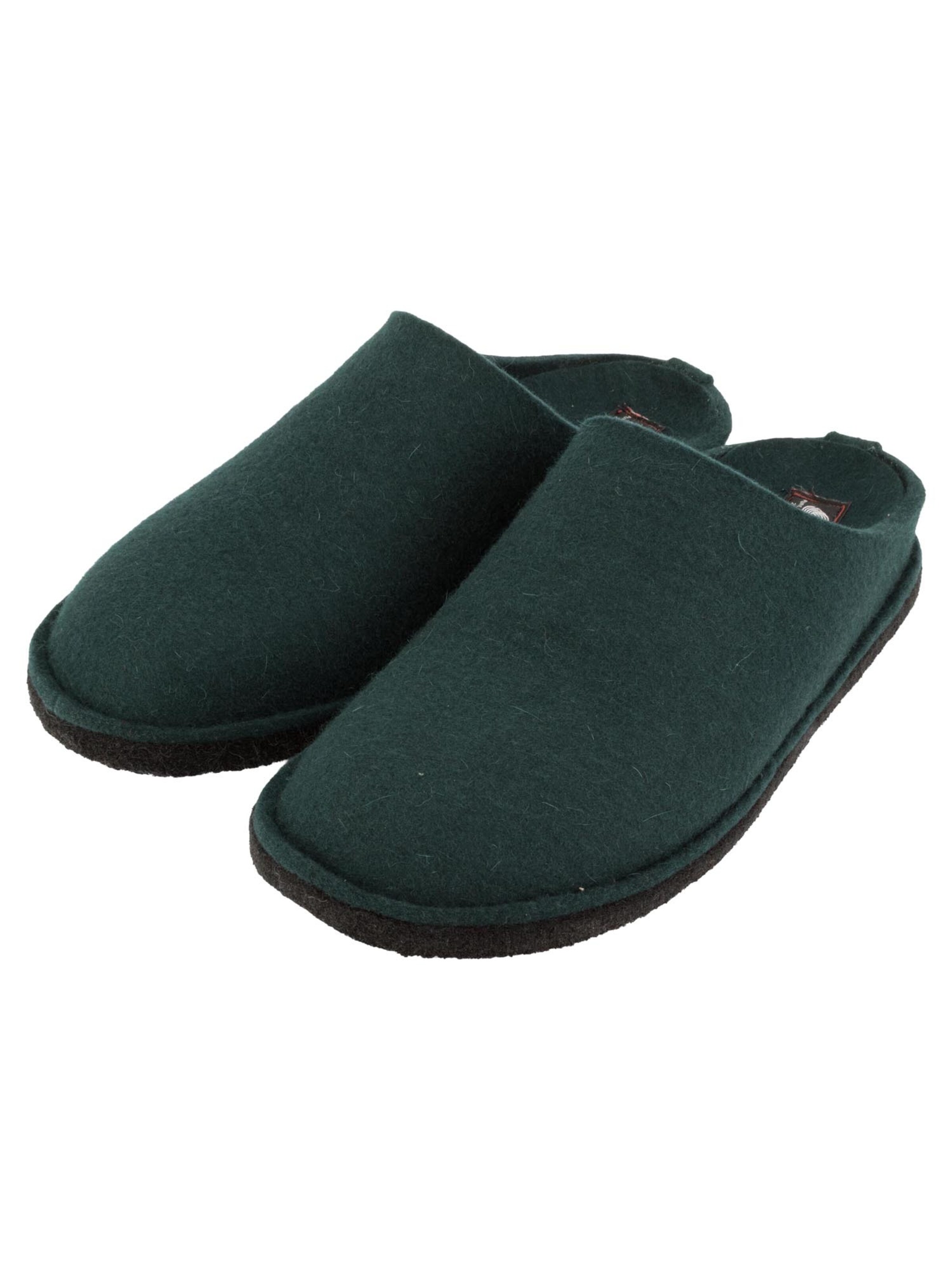 HAFLINGER Slippers 'Flair Soft' in Green