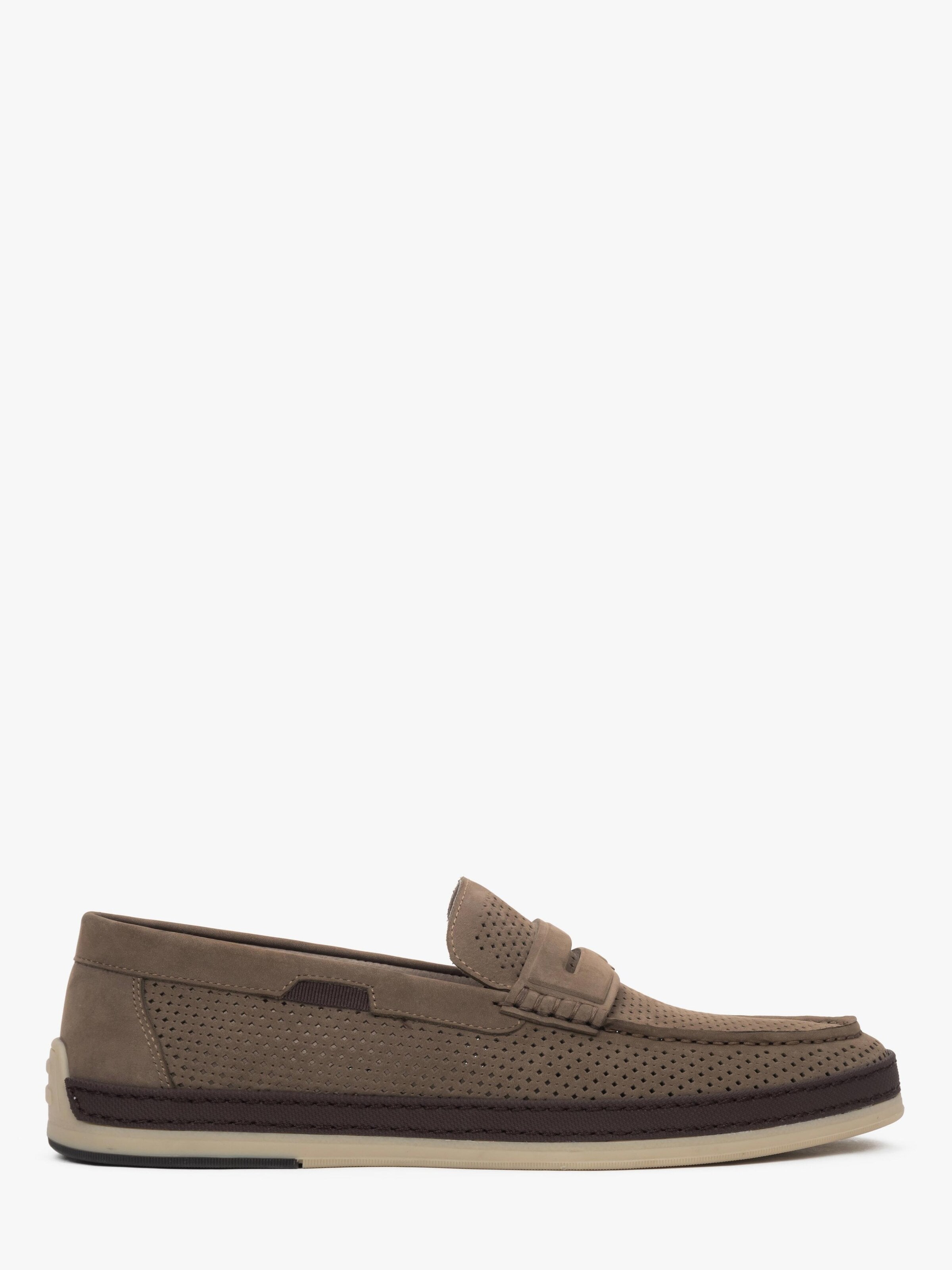 Estro Moccasins '03-063' in Green: front