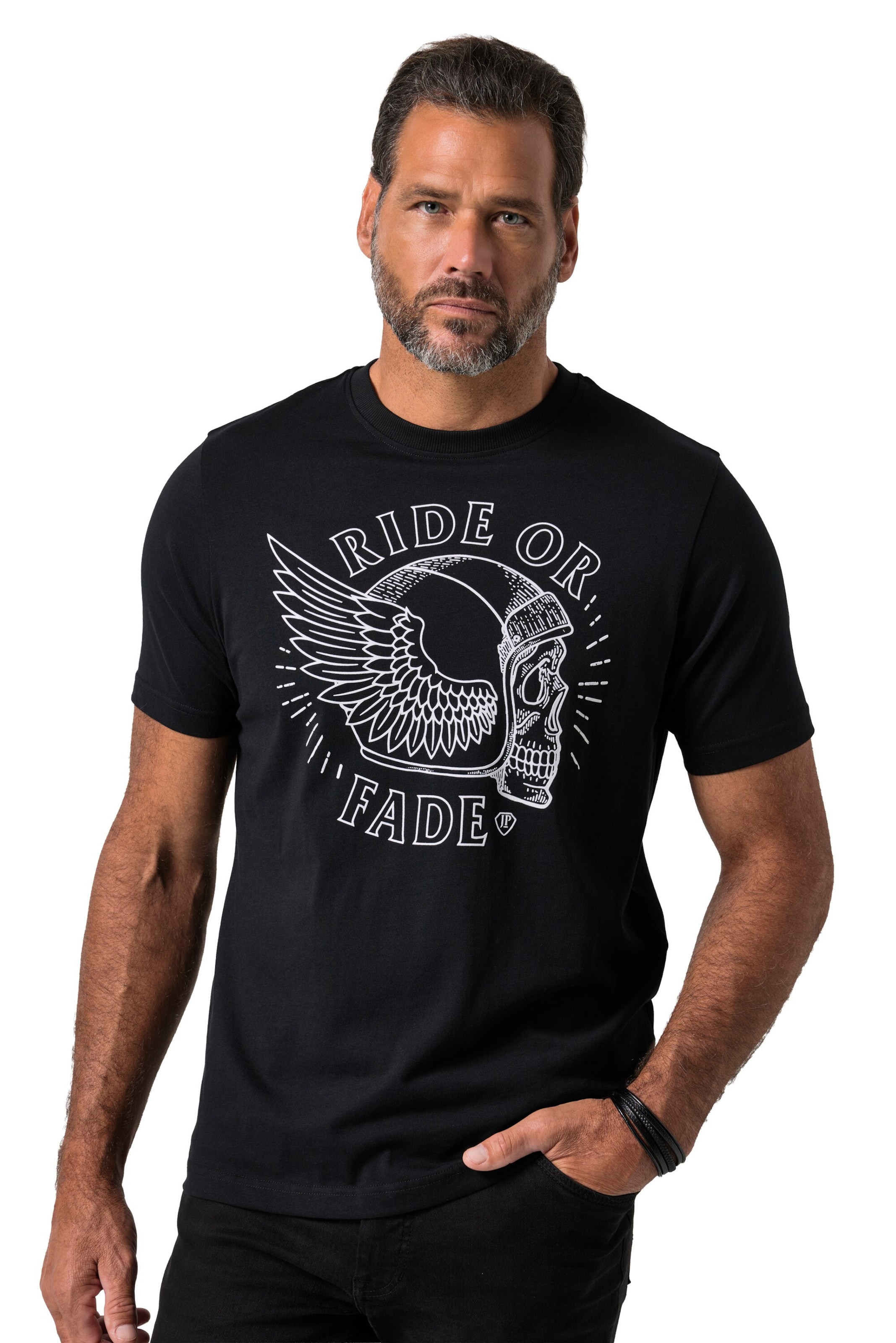 JP1880 T-Shirt in Schwarz: Vorderseite