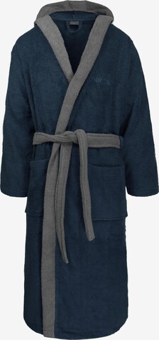 normani Long Bathrobe in Blue: front