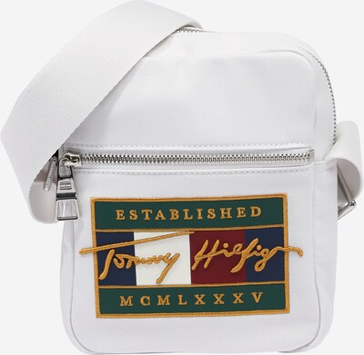 TOMMY HILFIGER Umhängetasche in ecru / navy / gold / burgunder, Produktansicht