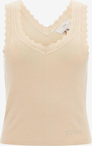 GUESS - Top de punto en beige: frente