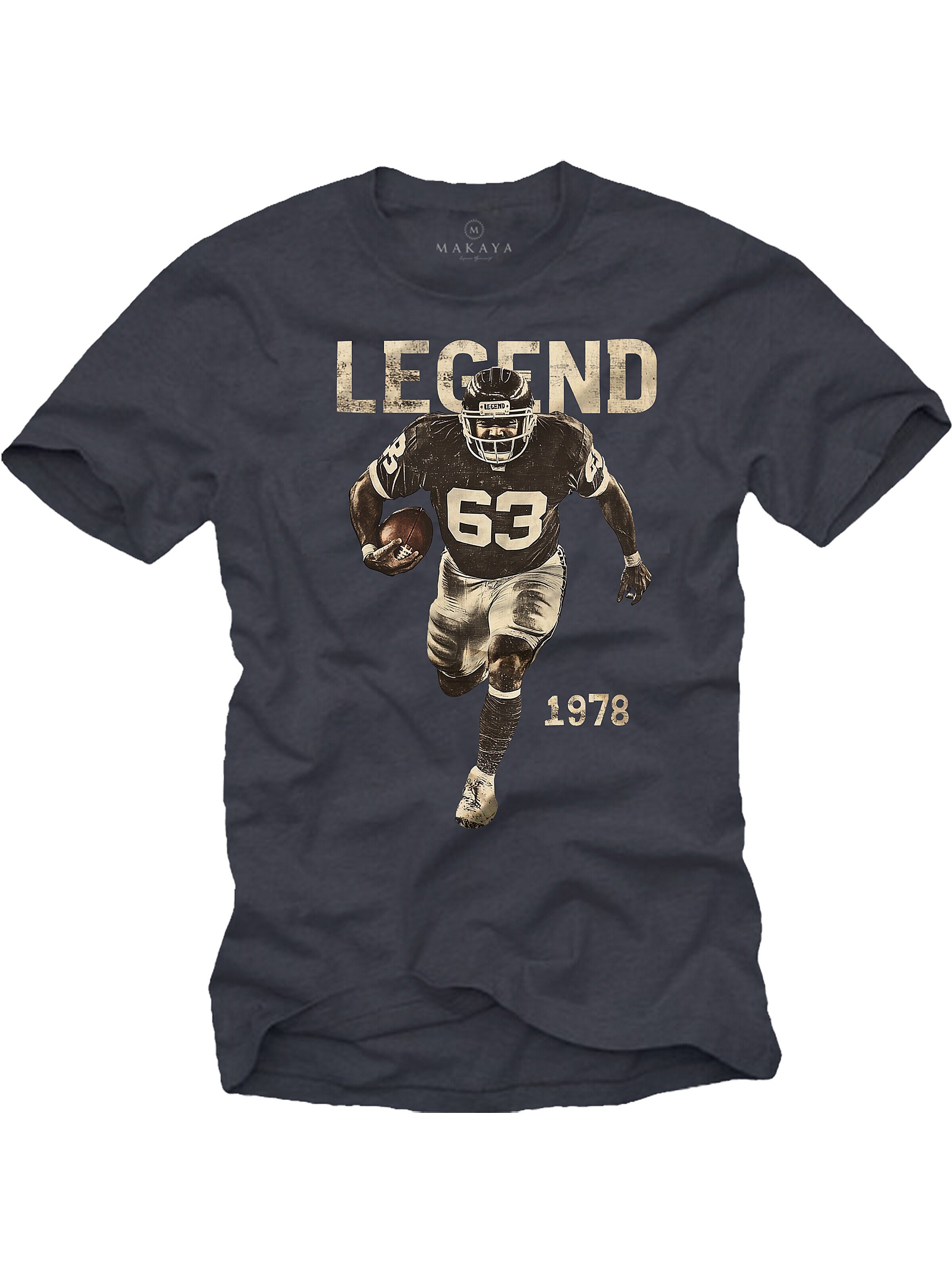 MAKAYA Shirt 'Football Legend' in Grey: front