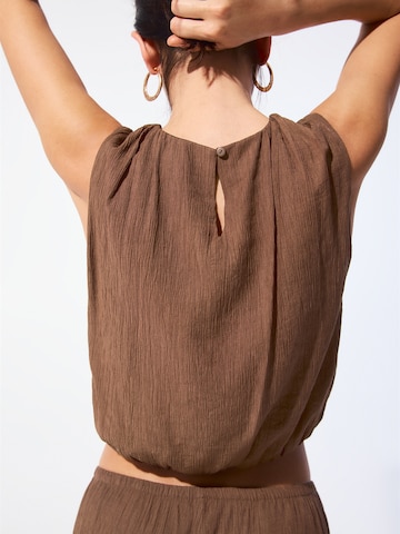 Pull&Bear Bluzka w kolorze brązowy