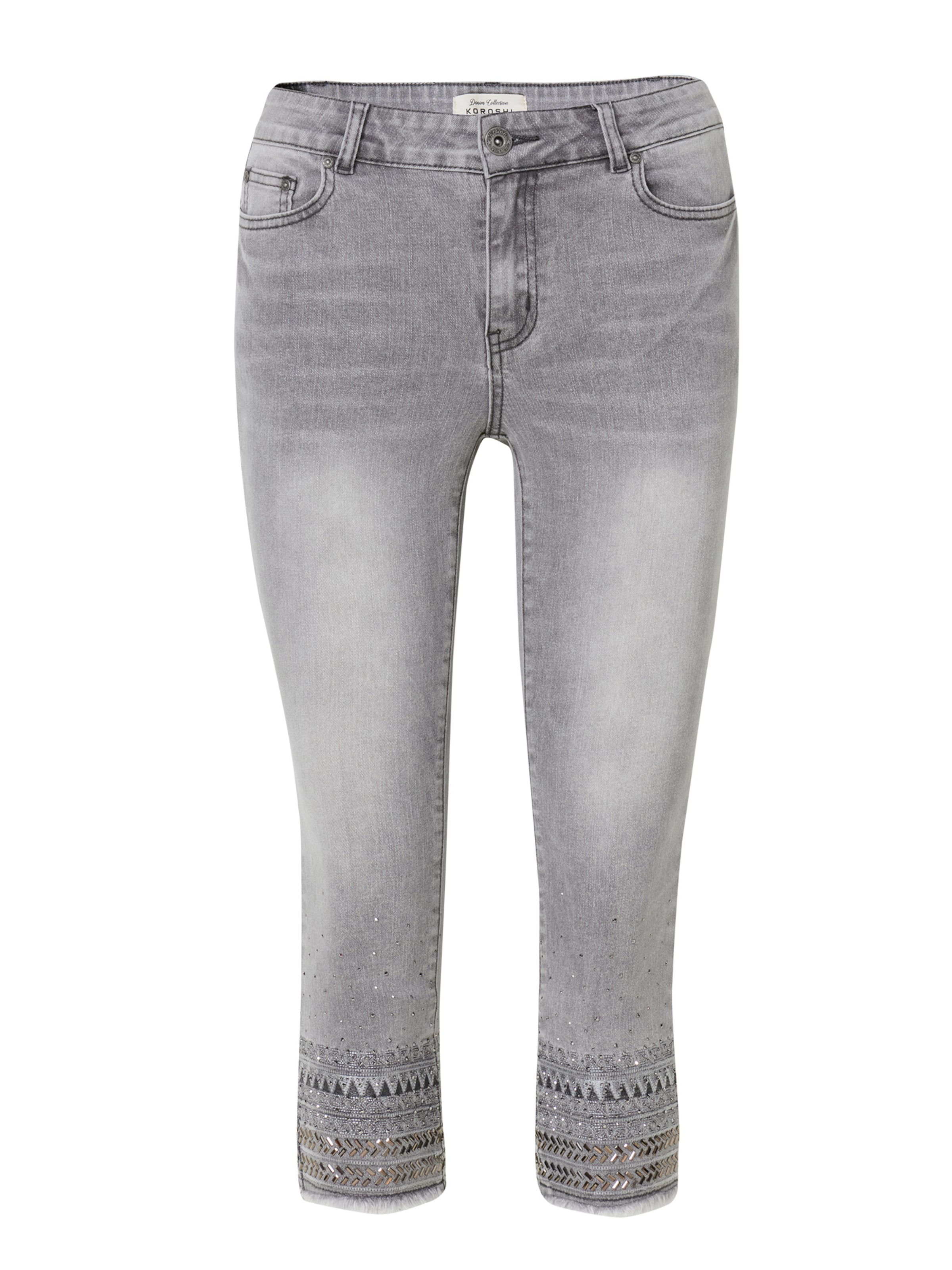 KOROSHI Slimfit Farmer - szürke: elől