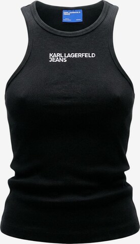 Top 'KLJ Ribbed B2W17085' di KARL LAGERFELD JEANS in nero: frontale