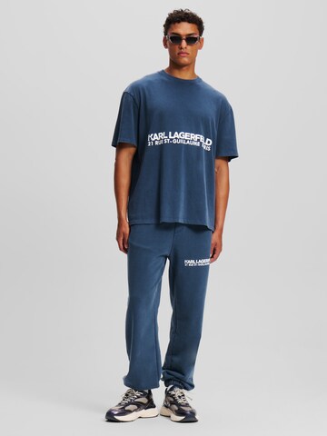 Karl Lagerfeld Regular Trousers 'Rue St-Guillaume' in Blue