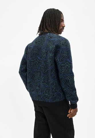 Cleptomanicx Feinstrickpullover 'Scribbles' in Blau