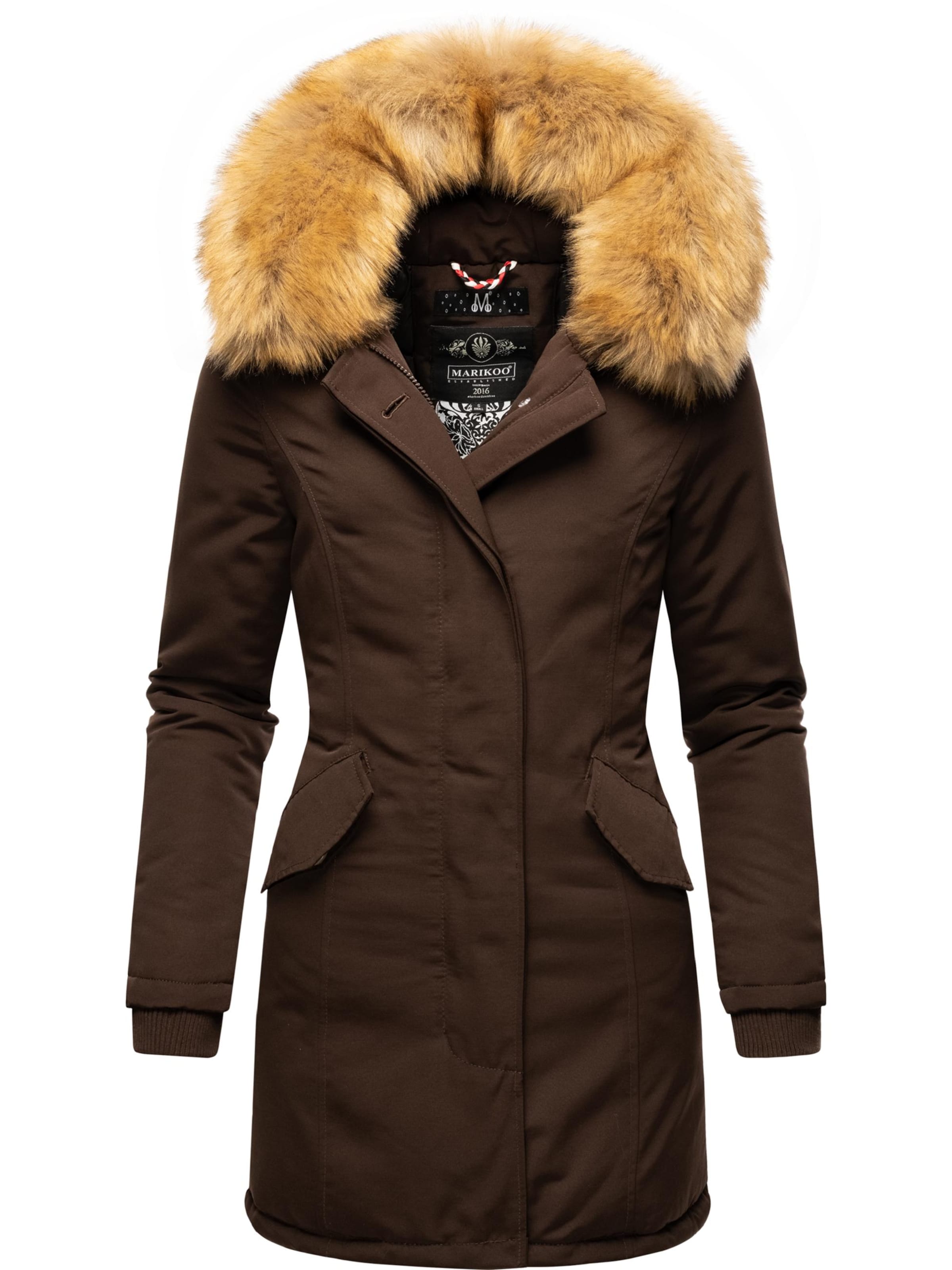 Parka d’hiver 'Karmaa' MARIKOO en marron : devant