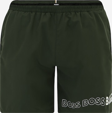 Shorts de bain 'Dolphin' BOSS Black en vert : devant