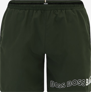 BOSS Black Swimming shorts 'Dolphin' in Green: front