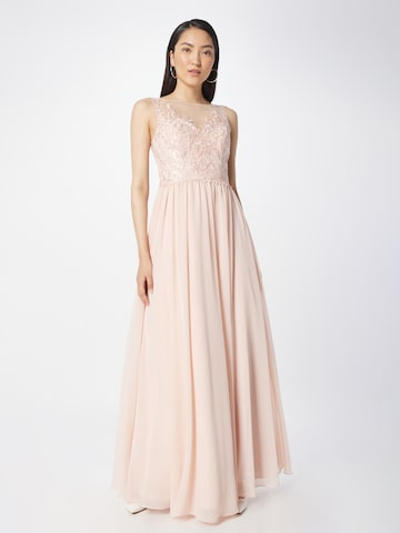 Robe de soirée Laona en rose : devant