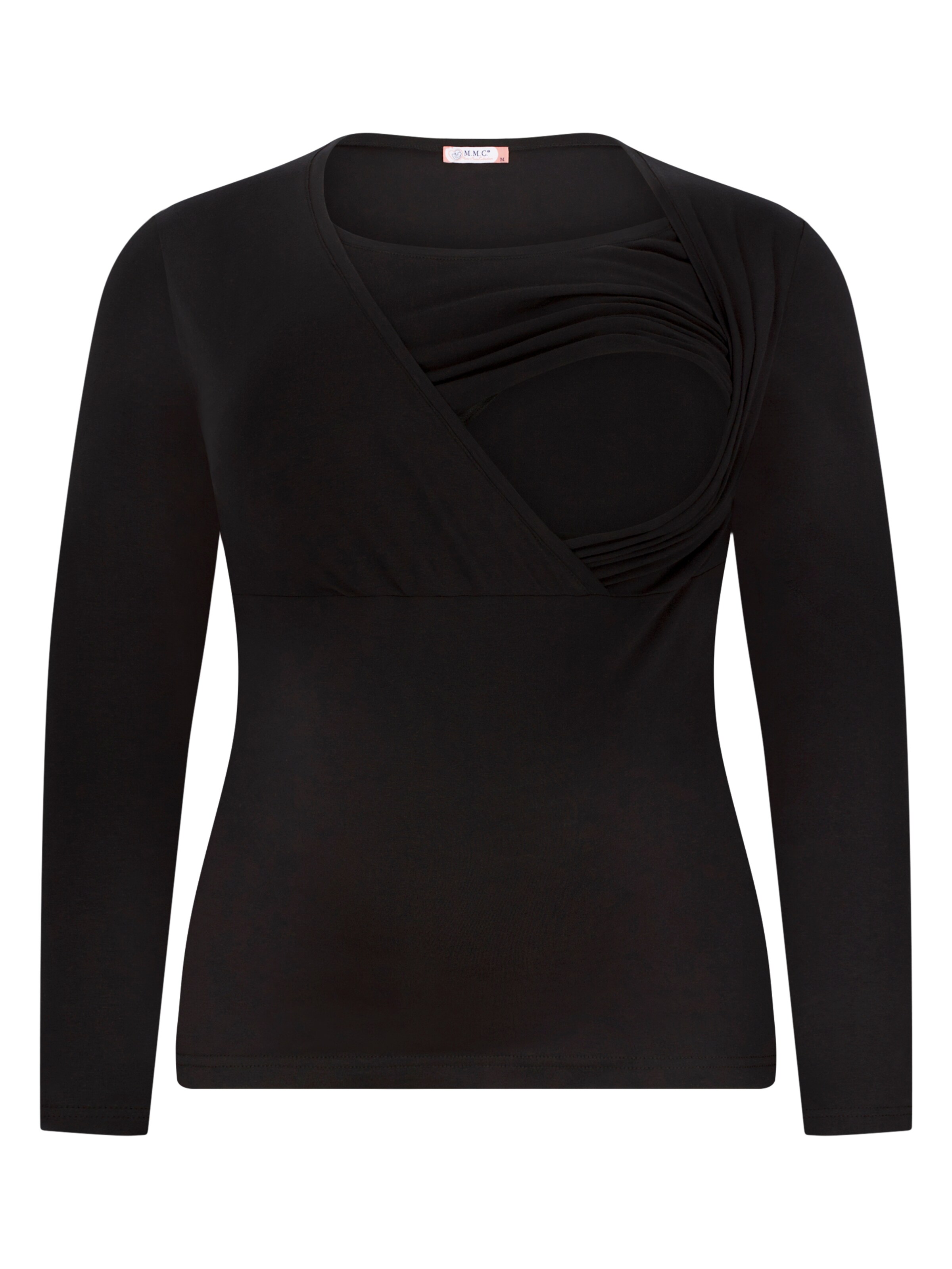 M.M.C. Shirt 'Stillshirt Langarm' in Black
