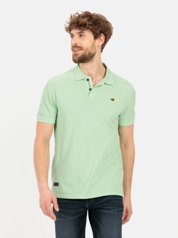 CAMEL ACTIVE Shirt 'Piqué' in Green: front