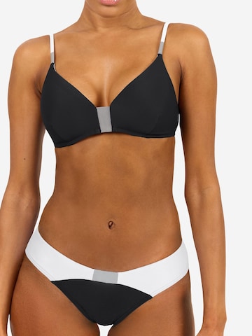 Horizon AthleticTrokutasti Sportski bikini gornji dio 'Timor Bikini Top Luna' - crna boja: prednji dio