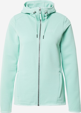 JACK WOLFSKIN Athletic fleece jacket 'Modesto' in Green: front