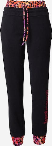 Just Cavalli Tapered Broek in Zwart: voorkant