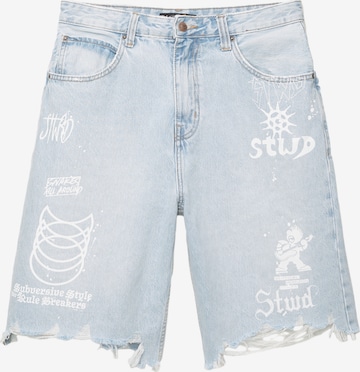 Pull&Bear Baggy Farkut värissä sininen: etupuoli