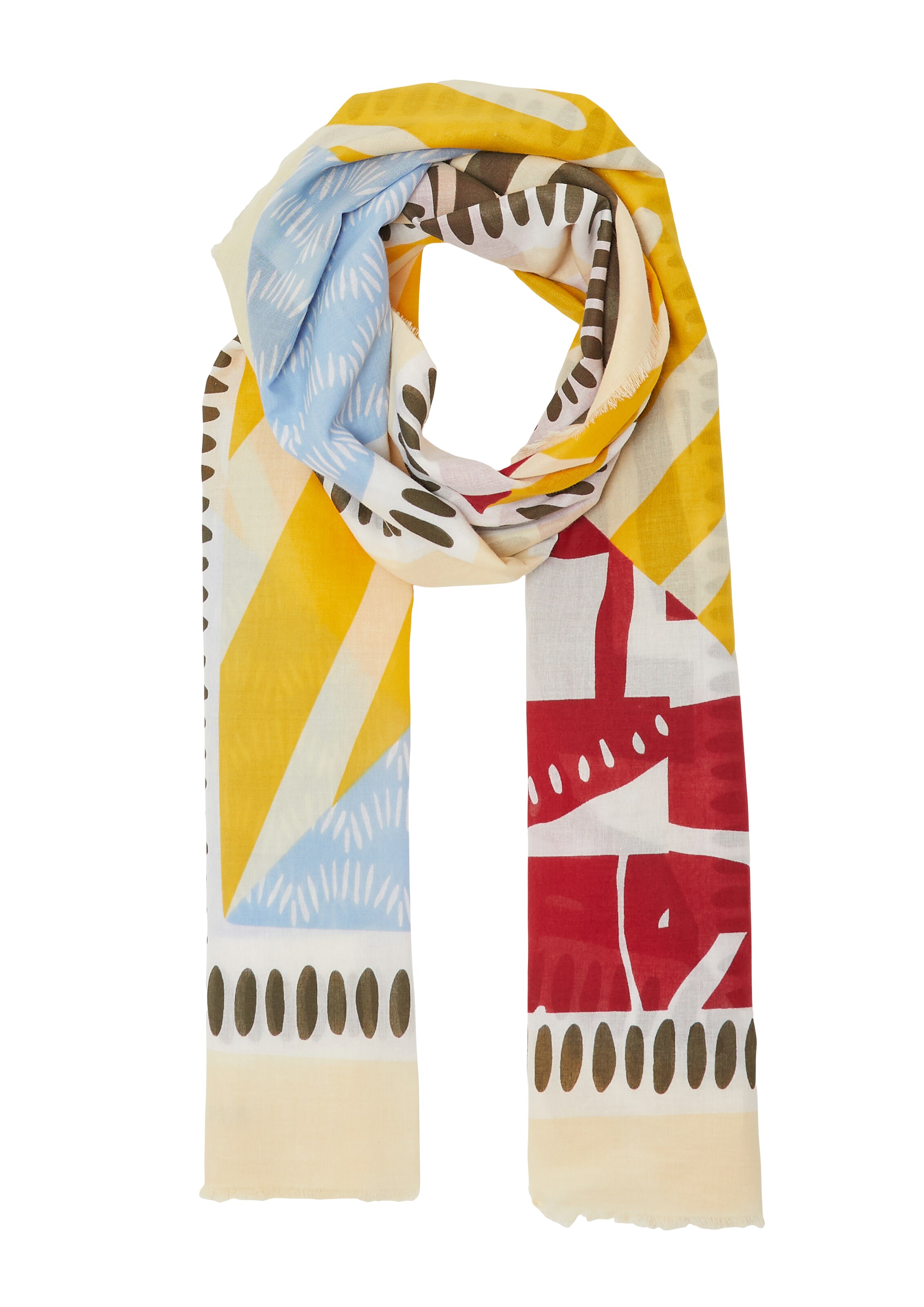 s.Oliver Schal in Gelb: Vorderseite