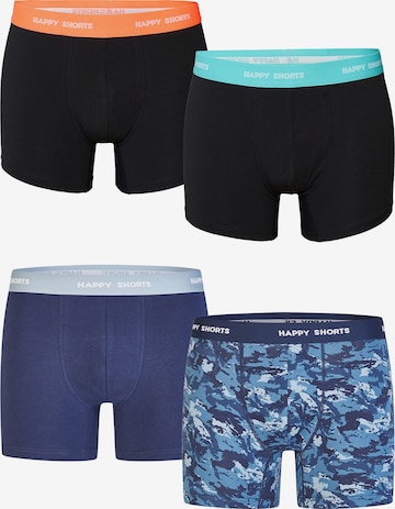 Boxers ' Colourful Print Sets ' Happy Shorts en bleu : devant