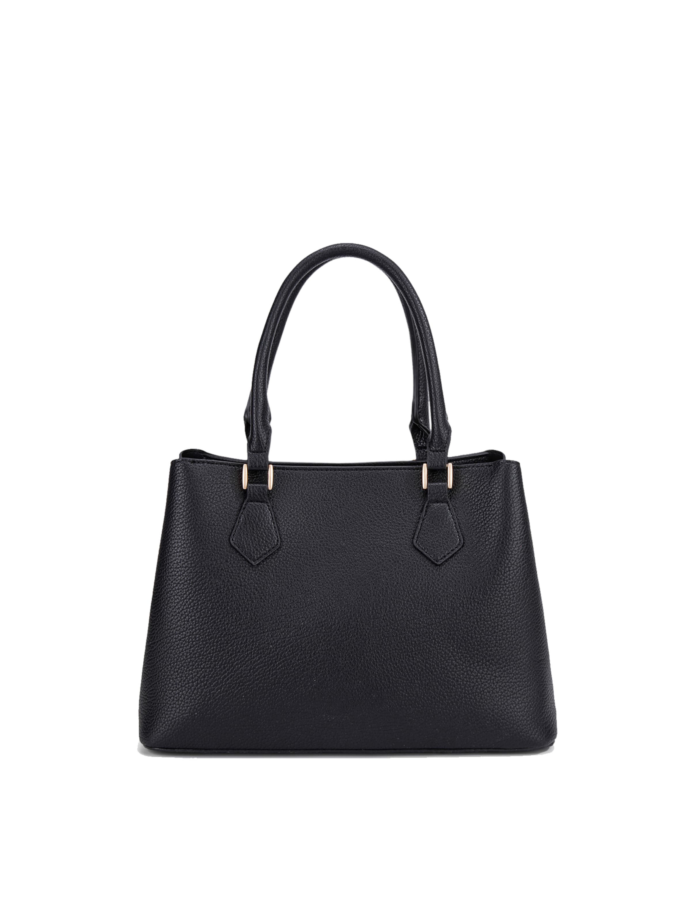 Borsa a mano 'Borsa a Mano Donna Vegan Leather con Tracolla Rimovibile - Diana&Co' di Diana&Co. in nero