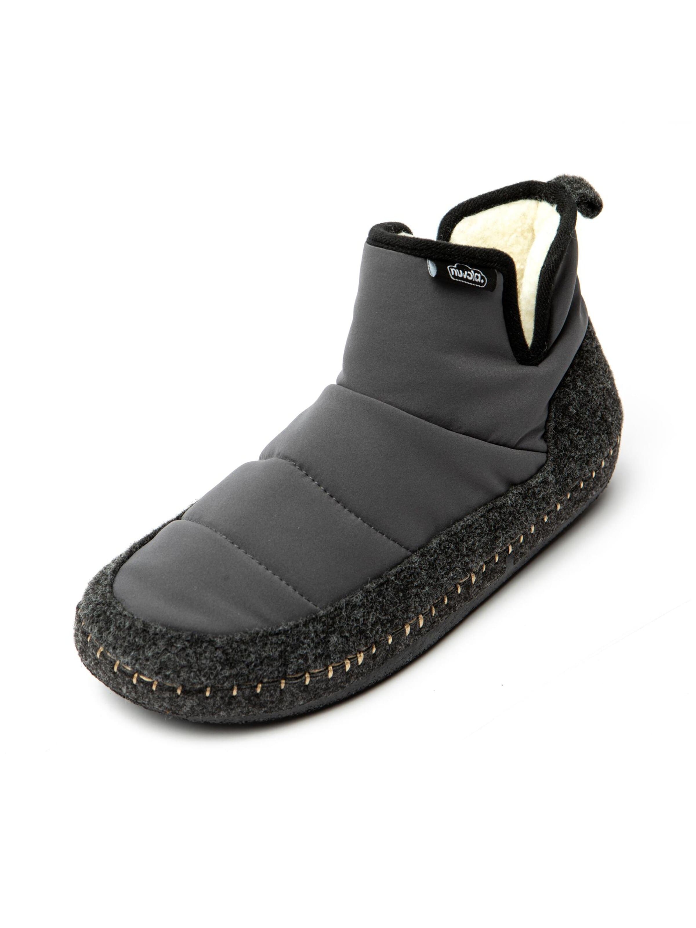 Nuvola. Slipper 'Boot New Wool' in Grey: front