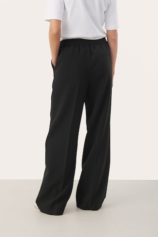 Part Two Wide leg Pleated Pants in Black
