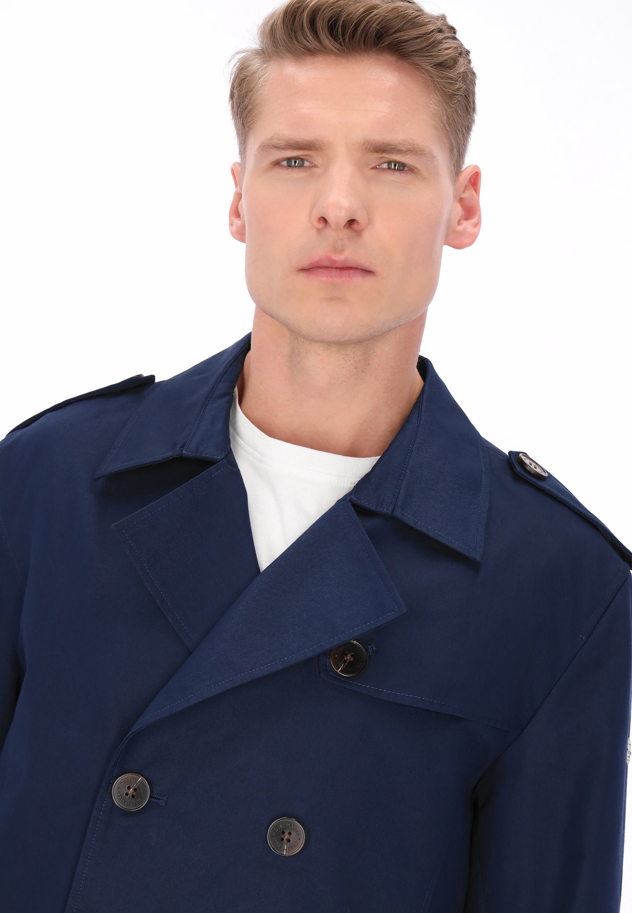 DreiMaster Klassik - Sobretudo meia-estação em azul