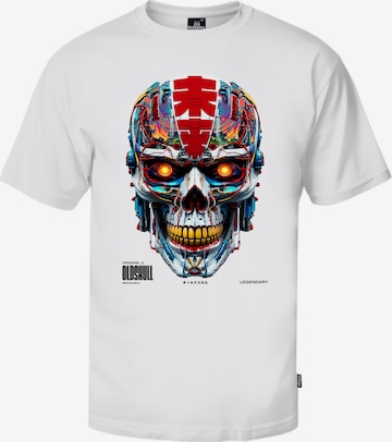 Oldskull Shirt 'Xtreme Vivid Skull' in White: front