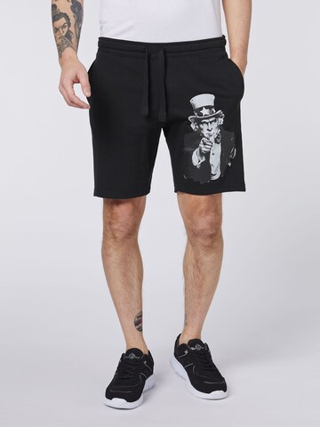 UNCLE SAM Regular Pants in Black: front