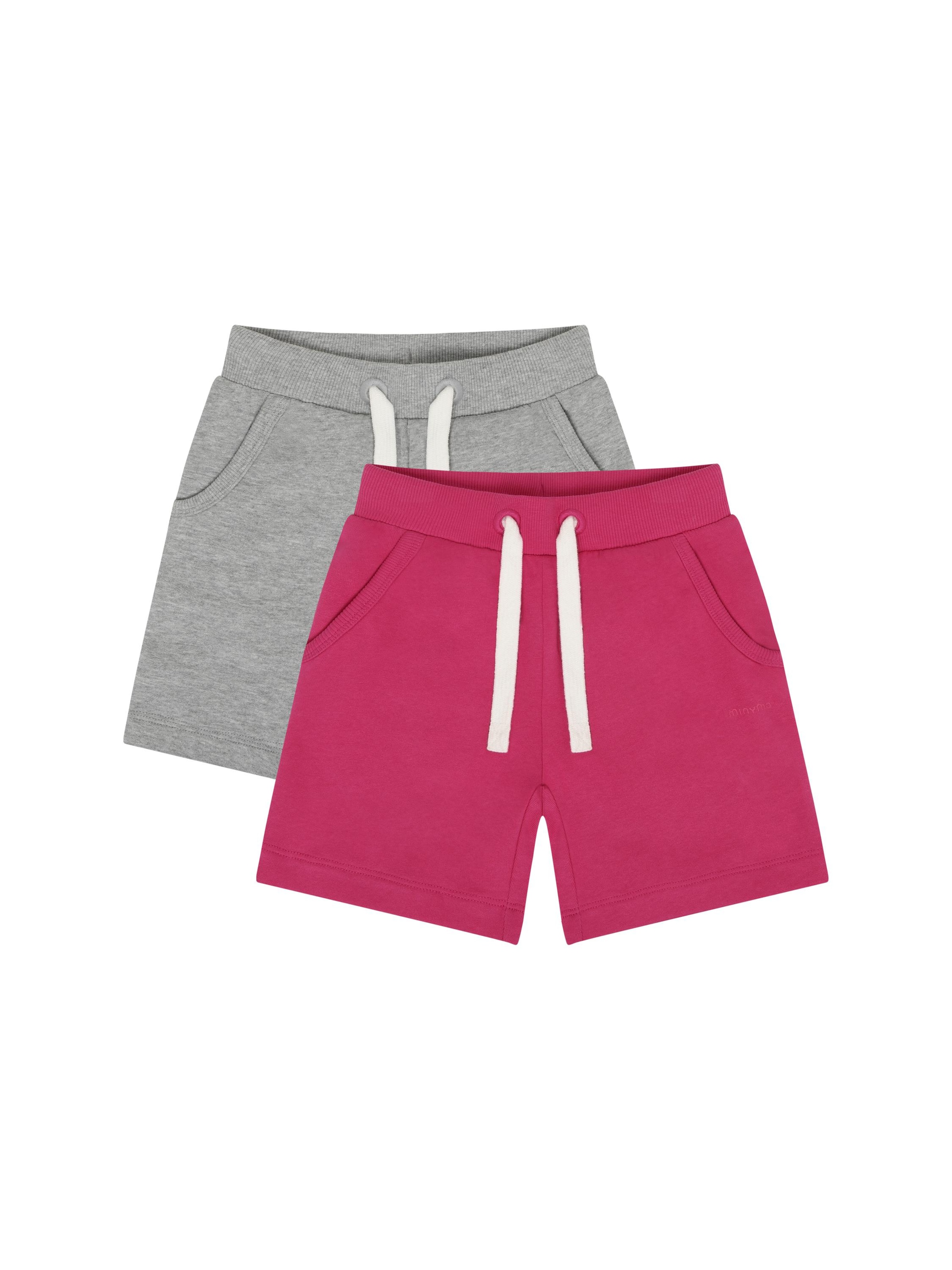 MINYMO Sweatshorts ' MIGirls 2 PACK ' in grau / lila / pink, Produktansicht