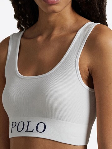 Bustier Soutien-gorge ' Ribbed Seamless ' Polo Ralph Lauren en blanc