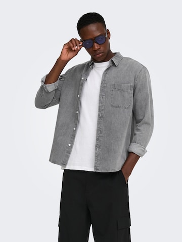 Only & Sons - Ajuste regular Camisa 'ONSOrson' en gris: frente