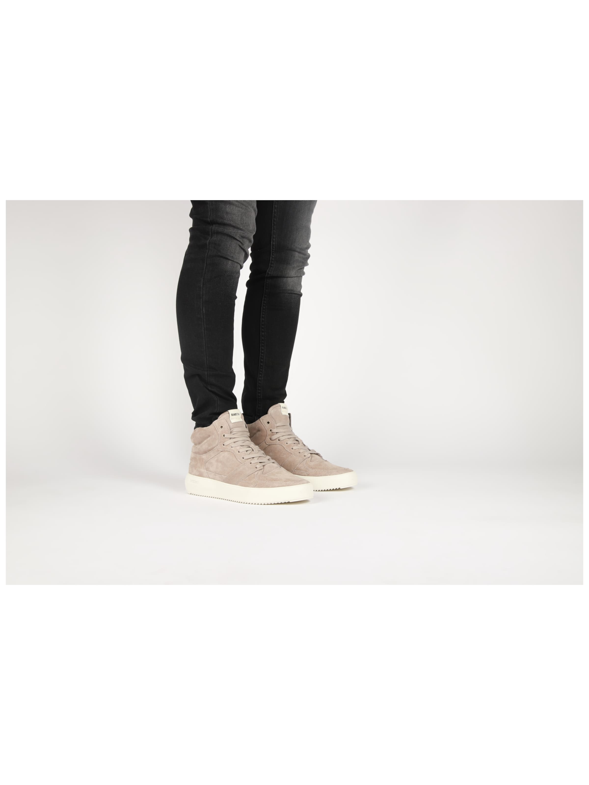 BLACKSTONE Sneakers hoog in Beige: voorkant