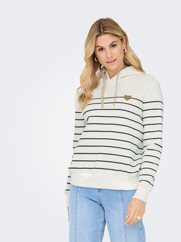 ONLY Sweatshirt 'ONLADELLE' in Wit: voorkant